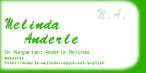 melinda anderle business card